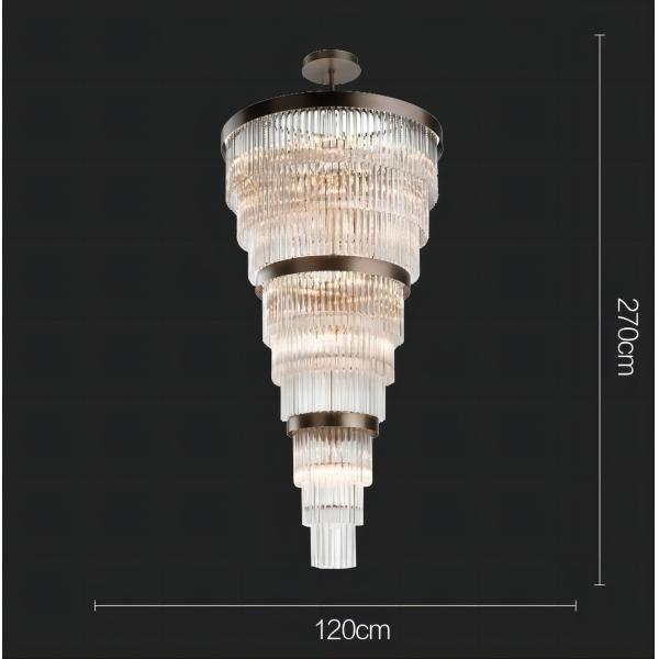 Nordic Purple Crystal Chandelier Lighting For Staircase Hotel Custom Wedding Large Lobby