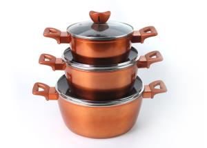 Tempered Glass Lid Customized Logo 1.7mm Non Stick Soup Pot