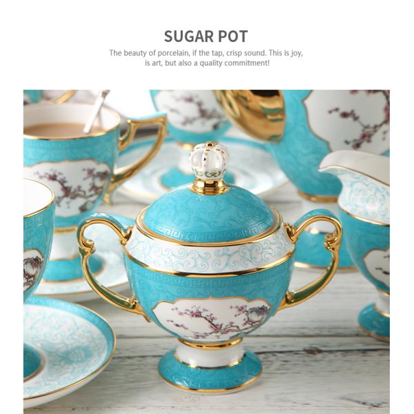 1500ml 24K Matte Bone China Breakfast Set