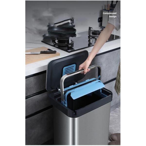 Smart Trash Can Automatic Bagging Smart Sensor Garbage Electric Touchless Square Automatic Bin Smart Home