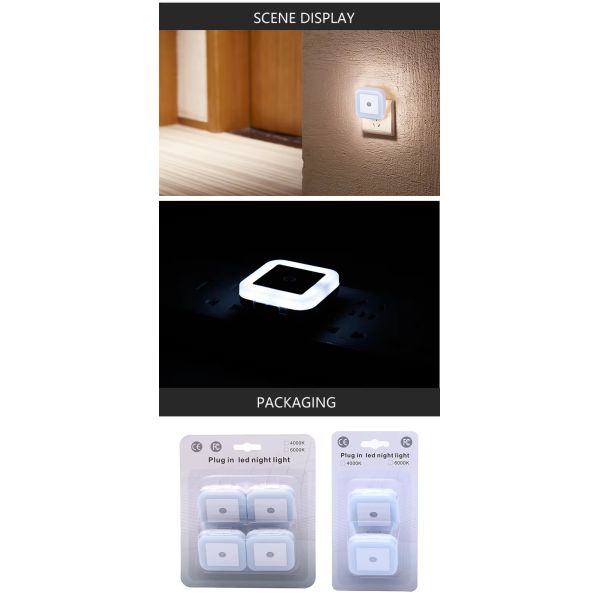 2700K Warm White Plug in Night Light Lamp Including Light Sensor Voltage