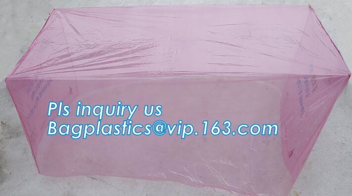 Customized Square Bottom or Side Guesst Plastic Protective Pallet Covers, 4 Mil Dust proof Clear Pallet Covers, BAGPLAST