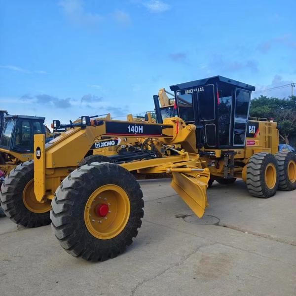 Quality Used Road Grader CAT 140H For Road And Airport Ground Leveling Operations for sale