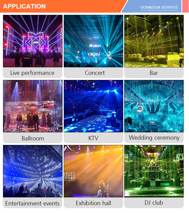 Outdoor LED Moving Head Lights with Disc Ball Party Birthday Function DMX Disco Lights