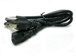China Custom AC DC Power Cable US Standard 3 - Prong Plug For Desktop Printer Monitors wholesale