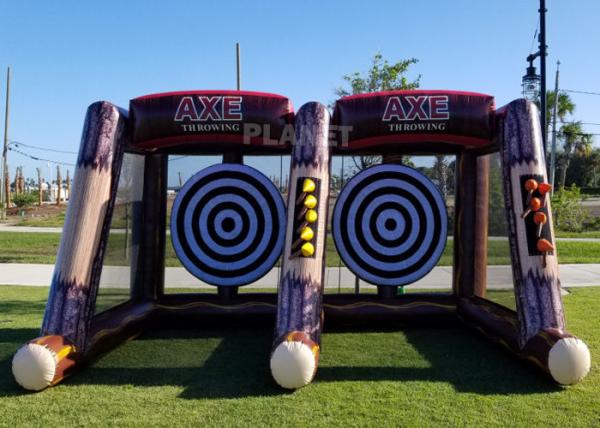 Quality Flying Single / Double Size Interactive Game Inflatable Axe Throwing Carnival Game For Sale for sale