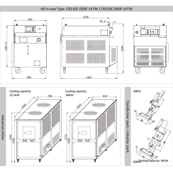 50Hz Induction Coating Removal Induction Heating Machine ISO Certificate