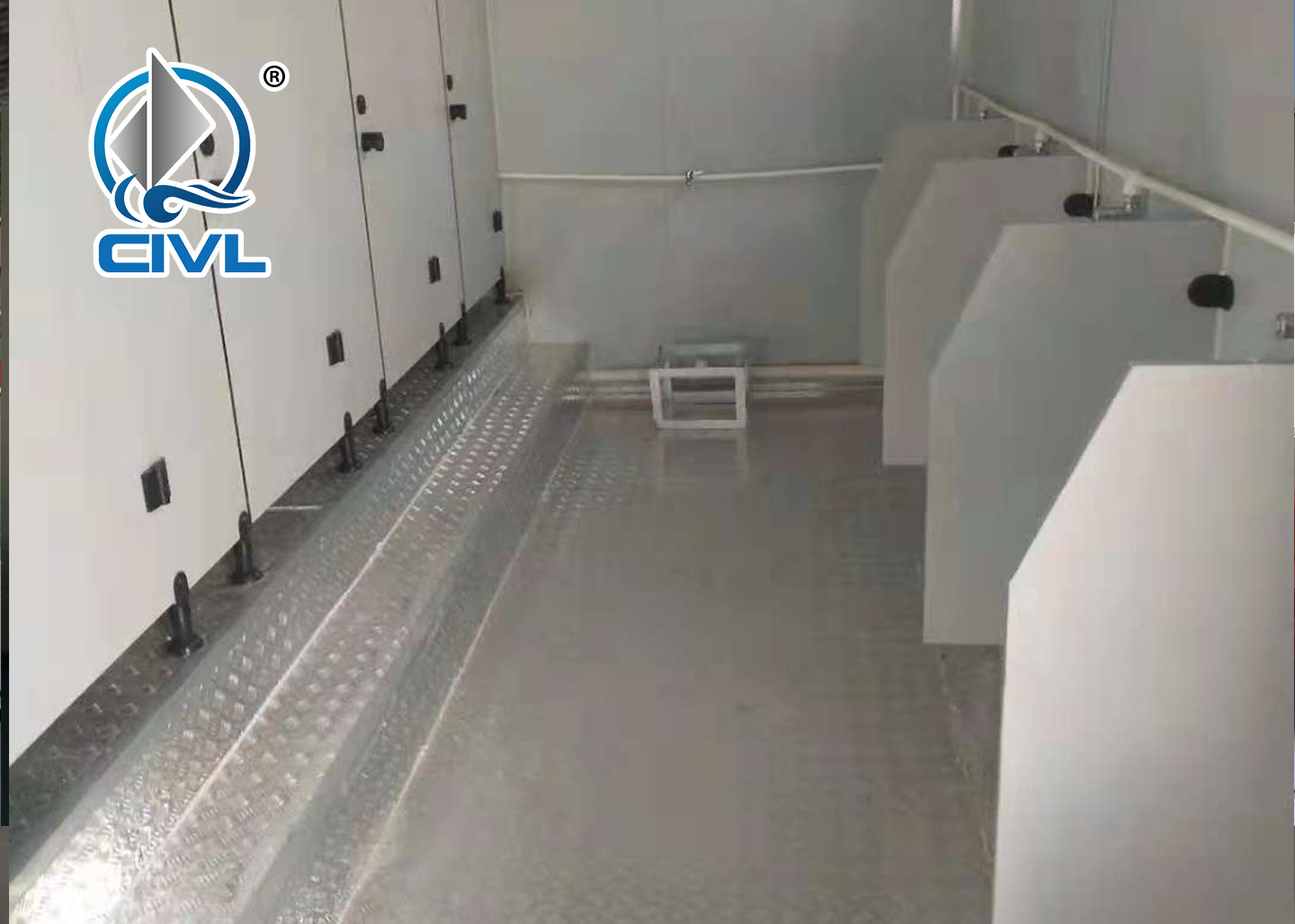 Mobile Toilet Prefab Folding House Office Room Structure Materials , Worker Dorm Room