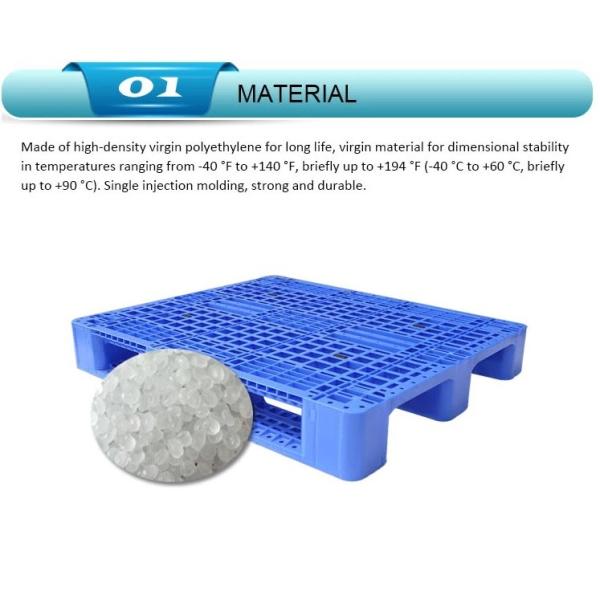 Stackable HDPE Plastic Pallets Heavy Duty Plastic Storage Pallets Color Customized