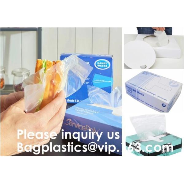 High Density Poly Film, Polyethylene, 8 x 10 3/4 Sheets,Plastic Deli and Bakery Wrap,Pop-Up Plastic Food Wraping Sheets