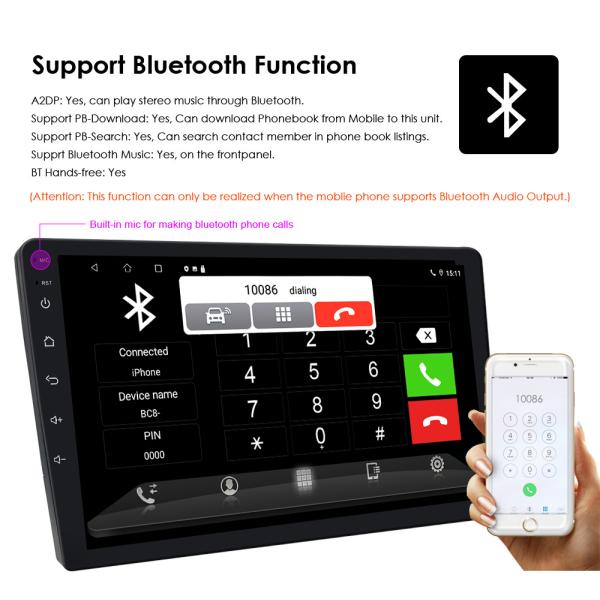 Universal Car Fitment 10 Inch Android Radio with BT FM WIFI and GPS Navigation System