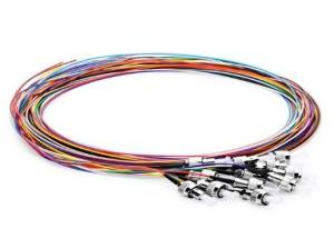 FC/UPC Color Coded Optical Fiber Pigtail Apply To CATV / FTTH / FTTX