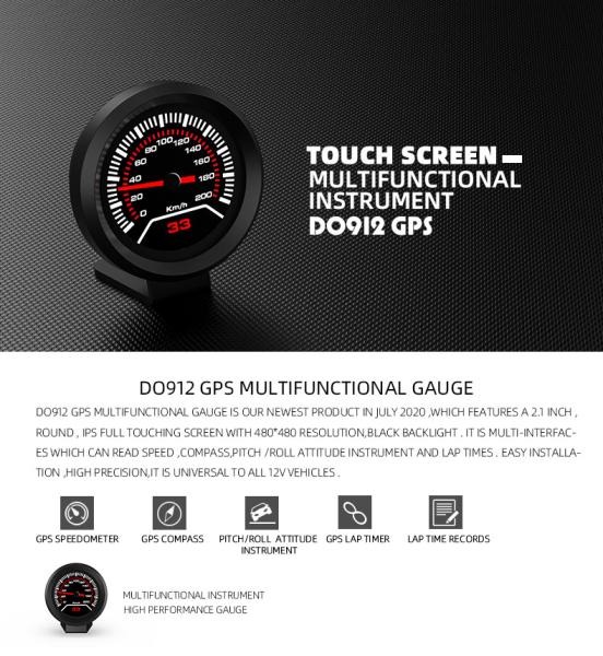 Quality 8VDC 12000rpm Touch Compass Lap Time Speed Gauge for sale