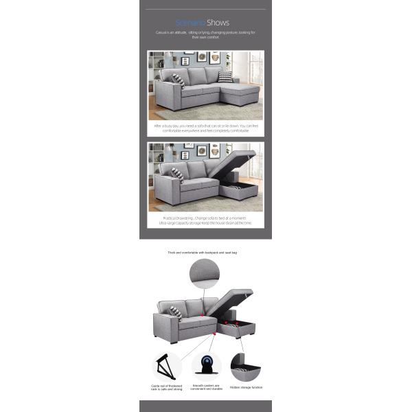 Hot Sell Sleeper Sofa for Bed Storage Foldable Floor Sofa Beds