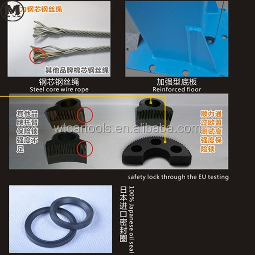 4000kg Lifting Capacity Two Post Car Lift With 2 Steps Support Arm And Floor Plate