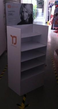 Quality Custom design cardboard display shelf floor standing cardboard display shelves for cosmetics for sale