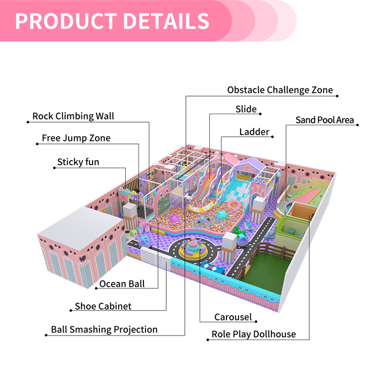 Custom Indoor Commercial Soft Play Equipment Kindergarten Play Center Soft Playground Park