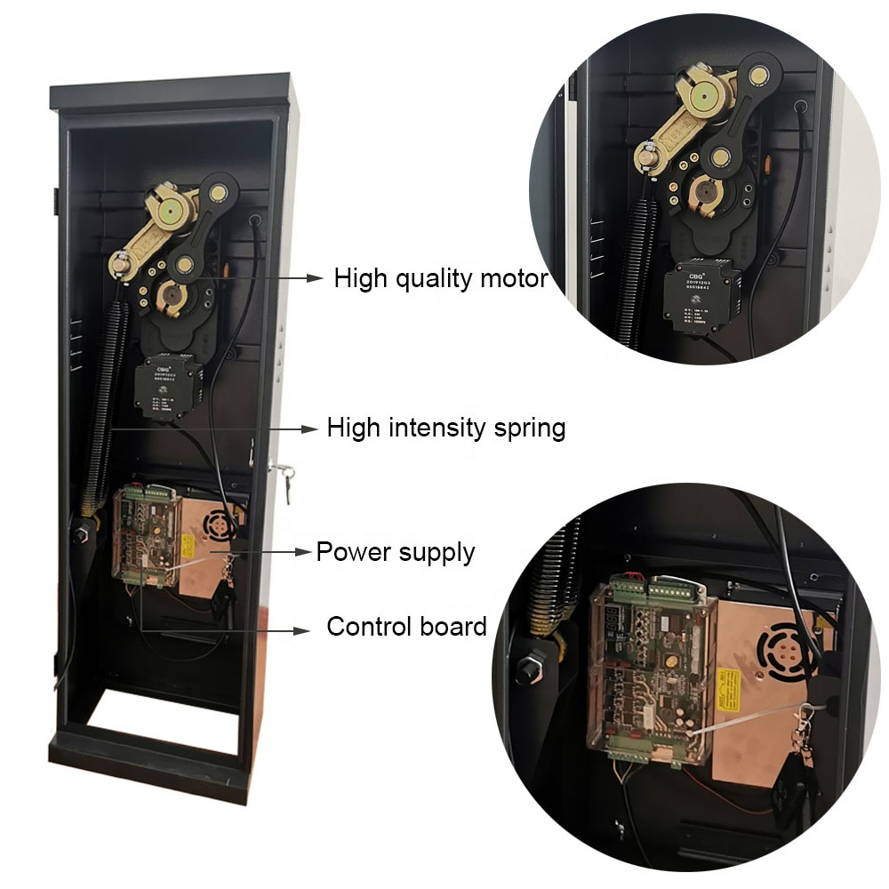 Insulation Level F Parking Car Toll Barrier Gate With 1.5-6M Boom Length Straight Arm