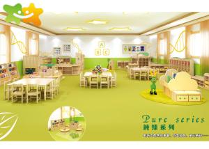 China Healthy Safe Kindergarten School Furniture Burr Free Attrative Colors Wood Material wholesale