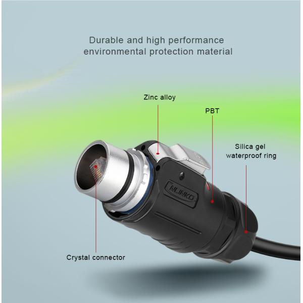 CNLINKO LP24 RJ45 Waterproof Connector LED Display Connector IP68 Waterproof Rj45 Connector
