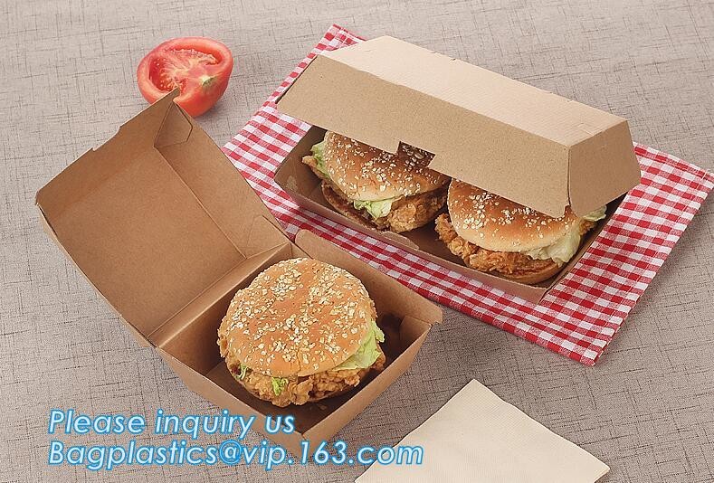 kraft paper sandwich box with window ,triangle sandwich box for packaging,Cardboard Box With Clear Window Burger Sandwic