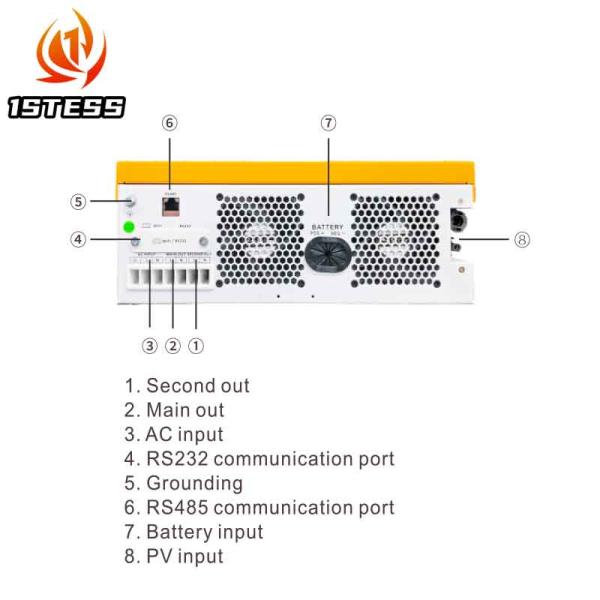 Pure Sine Wave 6.2KW Hybrid Inverter 48V MPPT Charging Mode On/Off Grid Solar Inverter Hybrid
