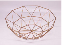 China Custom Made ODM Gold Plating Wire Mesh Fruit Basket wholesale