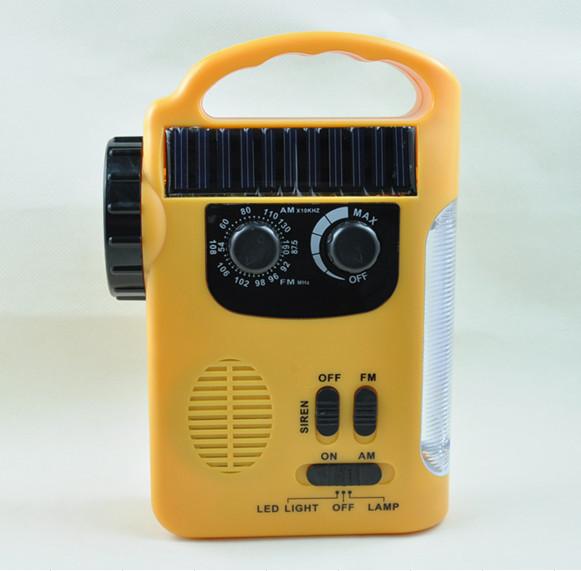 Quality RD339 Solar Dynamo Powered AM FM Radio with 5 LEDs Flashlight 8 LEDs Emergency Lamp For Outdoor Activities for sale
