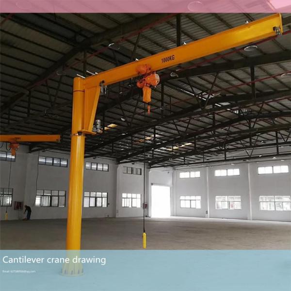 BZ 2T cantilever crane, cantilever crane for lifting materials, rotary crane and fixed column crane