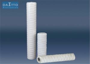 Bleached Cotton String Wound Filter Cartridge , Glass Fiber Pre Filter Cartridge