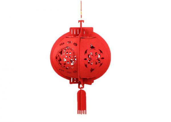 Quality Chinese Palace Red EN71 Felt Lantern Celebration Decoration for sale