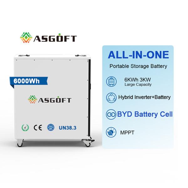 Quality Smart Charging 6Kwh lifepo4 Battery with 3000W Inverter Portable Mobile Power for sale