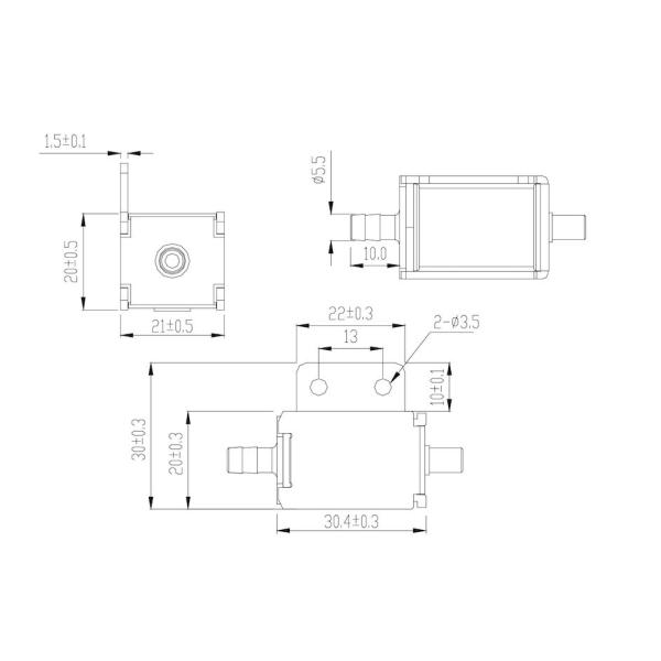 12V DC Micro Electric Air Valve Normal Closed Control Two Way Solenoid Valve 240mA