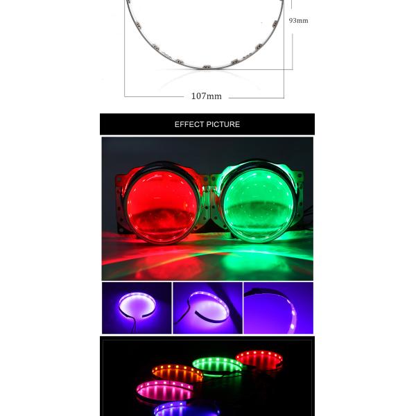 RGB 2.5 3.0 Inch LED Car Ambient Lights Headlight Ring LED Devil Eyes