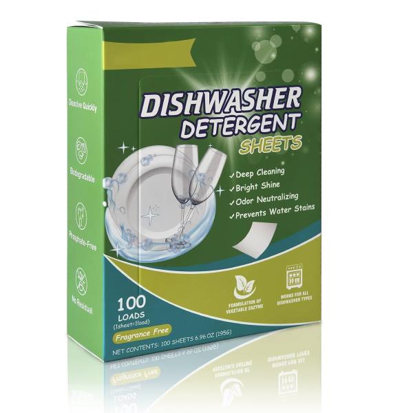 No Residue Dish Washing Sheets Dishwasher Cleaning Strips Softening Agents