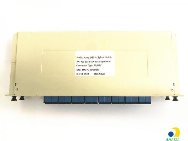 Quality 1x32 Plug-in Type SC UPC Fiber Optical PLC Splitter for sale
