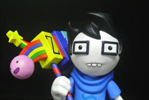 Glasses Boy Custom Action Figures Home Decoration With A Colourful Chopper