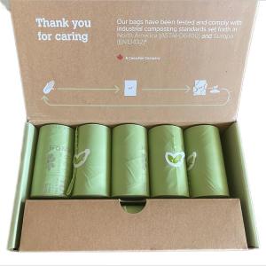 China Poop Pickup Biodegradable Dog Bags Leakproof With Handles wholesale