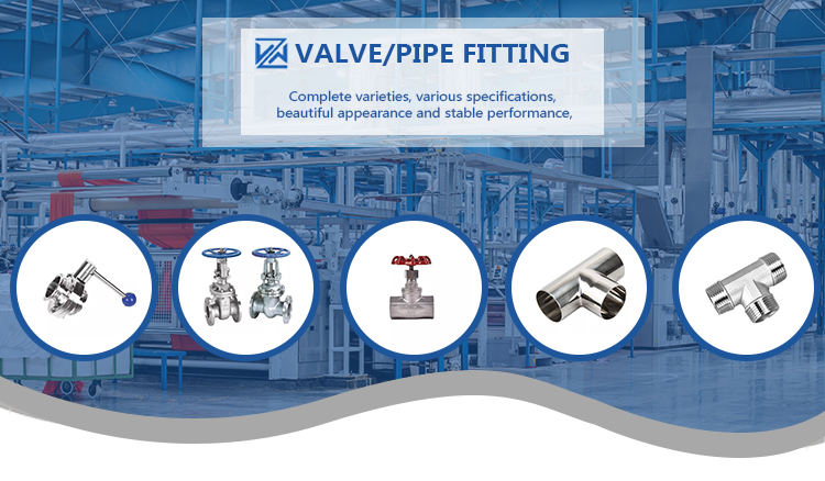 Quick Install SS304 316L Tri Clamp Equal Tee Pipe Fitting for Food Industry Connection