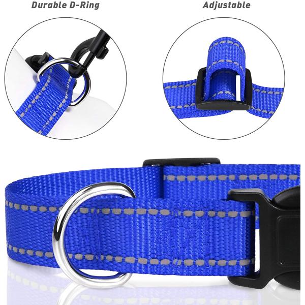 Adjustable Safety Personalized Pet Collars Nylon Dog Collars With Buckle