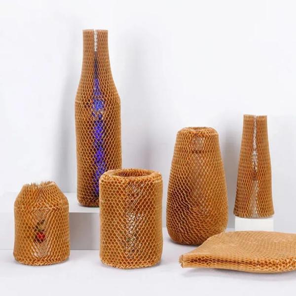 Quality Recyclable Custom Cushioned Honeycomb Wrap Paper Kraft Paper Packing Sleeve for sale