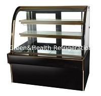 China Danfoss Compressor Cake Display Freezer With Back Open Glass Door Bakery Display Cases on sale