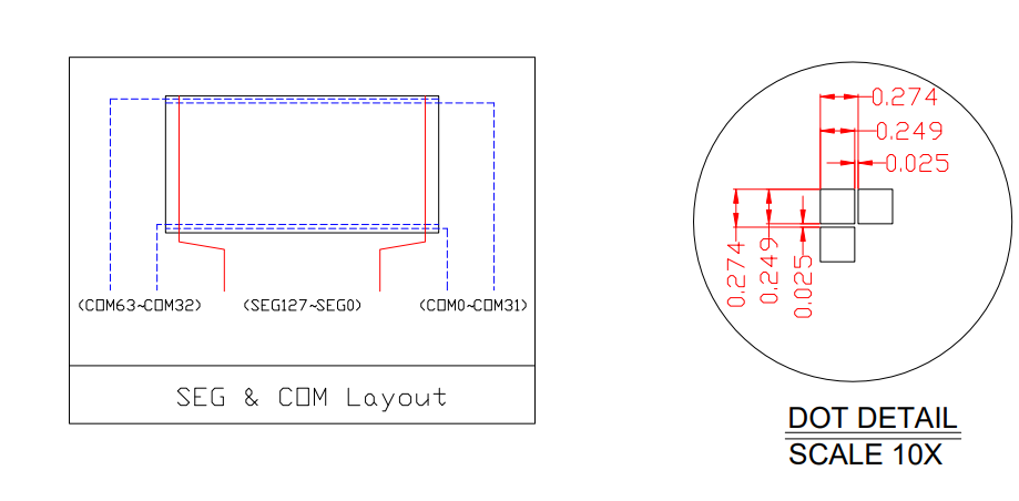 1.54'' 128x64 Pixels White Blue 24 Pin OLED Display I2C SPI Parallel Interface CH1116