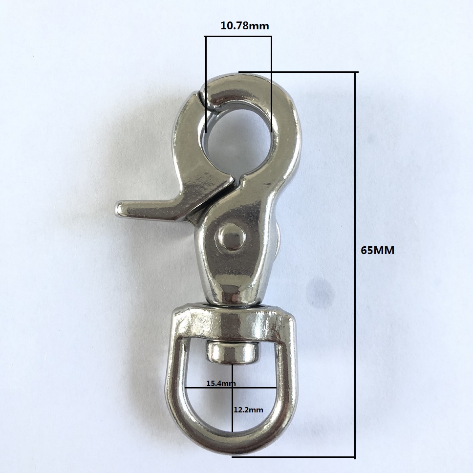 Corrosion Proof Rigging Hardware Swivel Trigger Square Eye Snap Hook