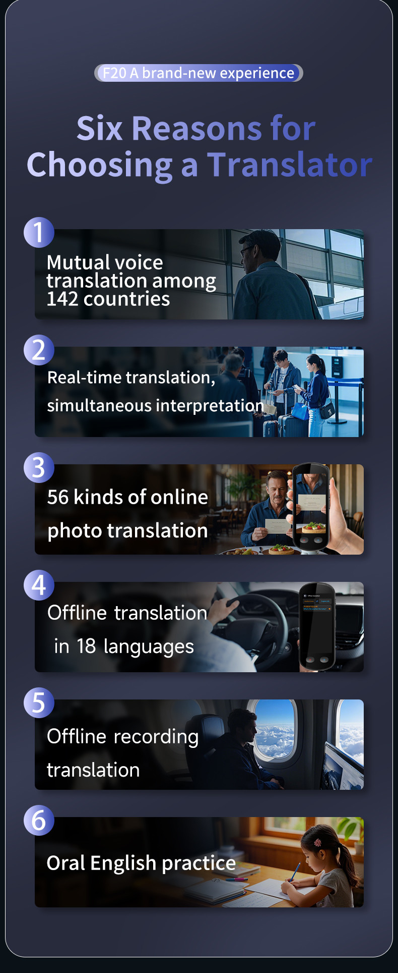 F20 Voice Translator Crossing Language Mountains And Seas Photo Offline Recording Translation