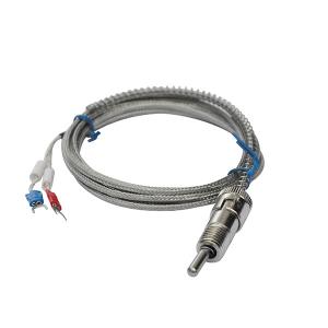 China 1M 400 K Type Mini Connector Thermocouple 1/2 NPT Boiler Temperature Sensor on sale