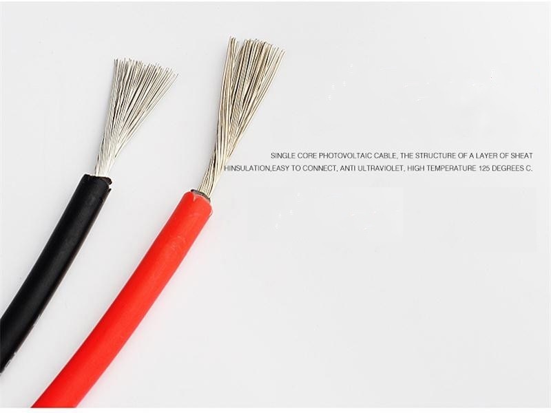 Flexible Solar Panel Cables 10mm2 6mm2 Electrical Solar Cable Solar Wire PV1-F
