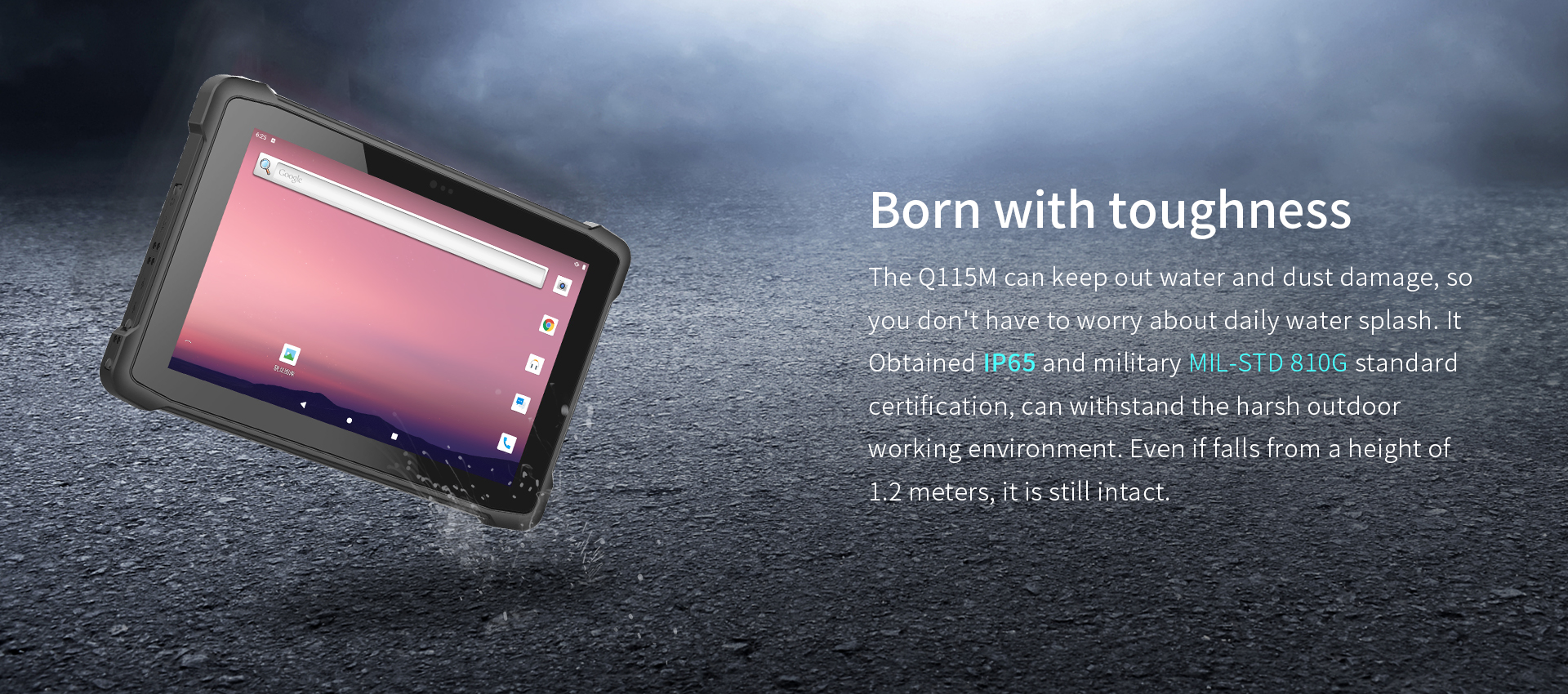 Industrial 10.1 Inch Rugged Android Tablet with IP65 Certification NFC 5G and 4G GSM