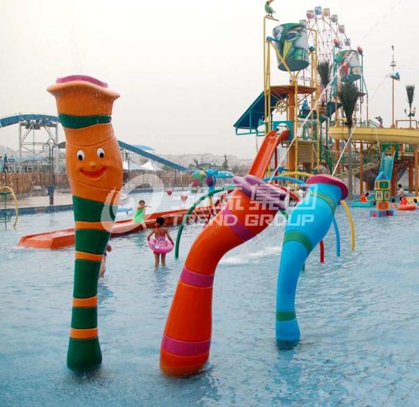 Quality Customized Carp Carton Spray Park Aqua Park Equipment For Children / Kids Fun for sale