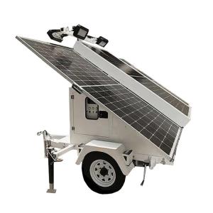 360 Degree Rotating Lighting Customized Solar Led Light Trailer For Large Area Mine Lighting